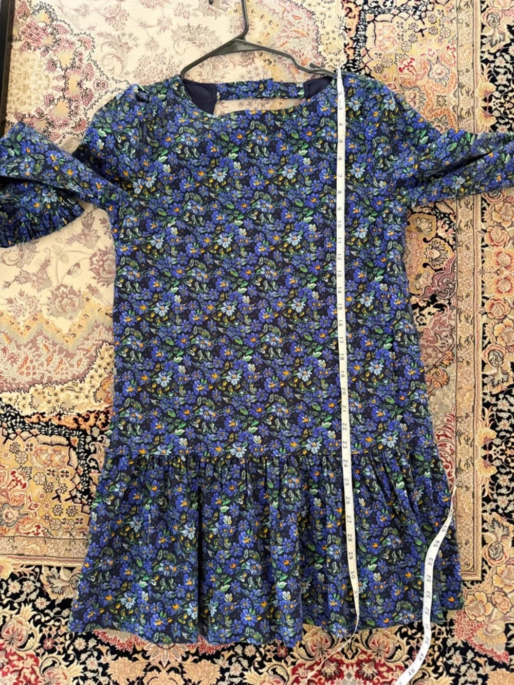 Free People The Avenue Blue Floral Mini Dress Size S